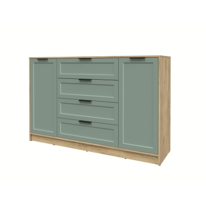 Тумба Тренд КТ-Т160 (Дуб золотой ЛДСП/ Мята ЛМДФ) Ш1600 В1020 Г451